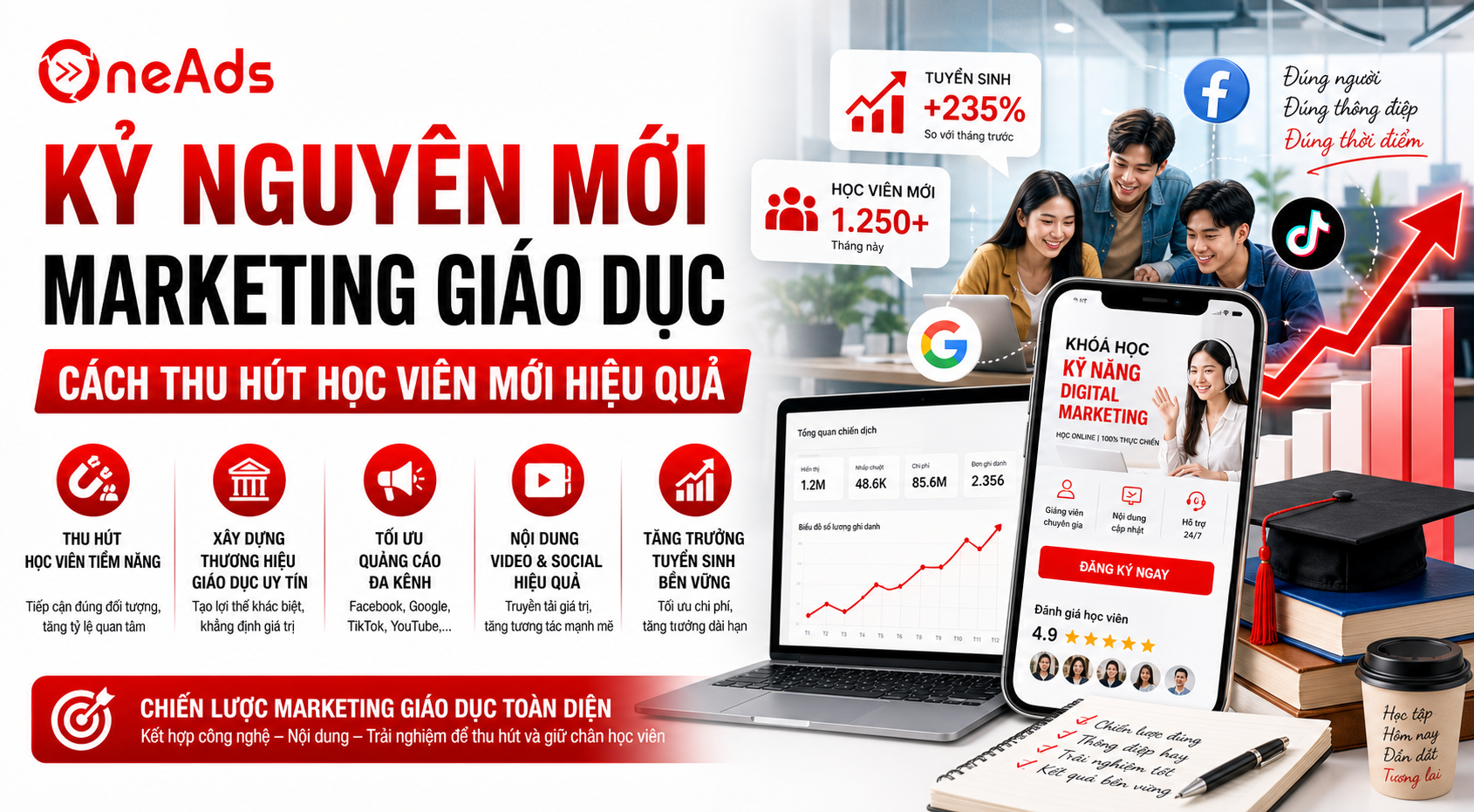 Kỷ nguyên mới của marketing giáo dục: Cách thu hút học viên mới