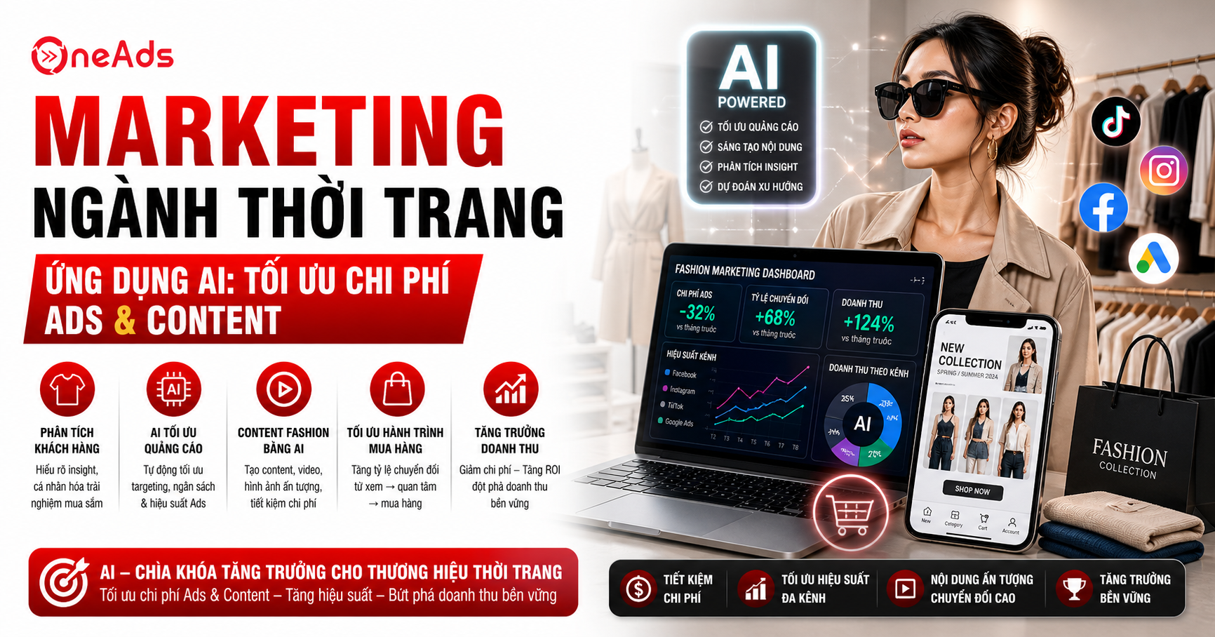 Marketing ngành thời trang ứng dụng AI: Tối ưu chi phí Ads & Content