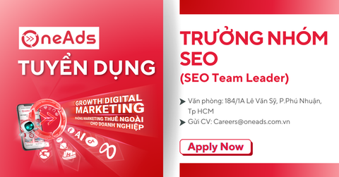 Tuyển Dụng Trưởng Nhóm SEO [Phú Nhuận] [Hồ Chí Minh]
