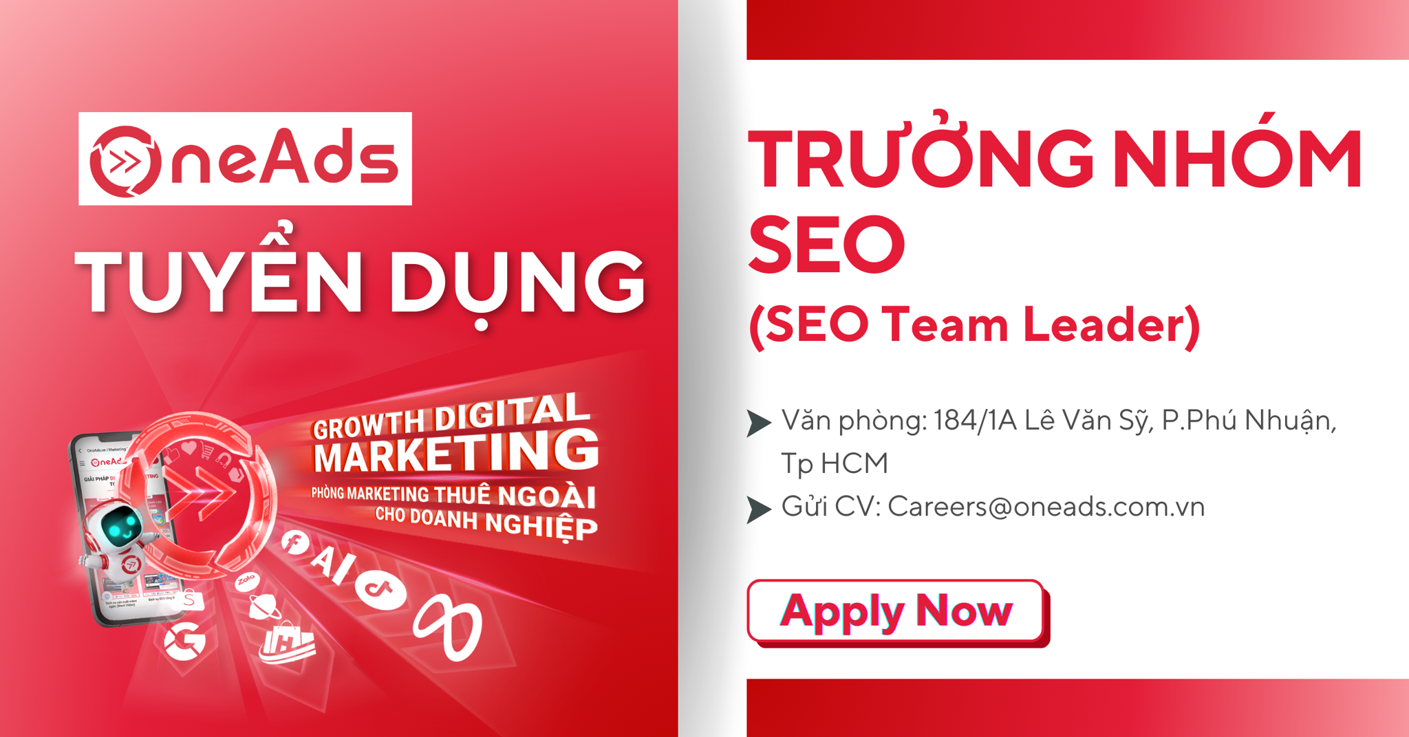 Tuyển Dụng Trưởng Nhóm SEO [Phú Nhuận] [Hồ Chí Minh]