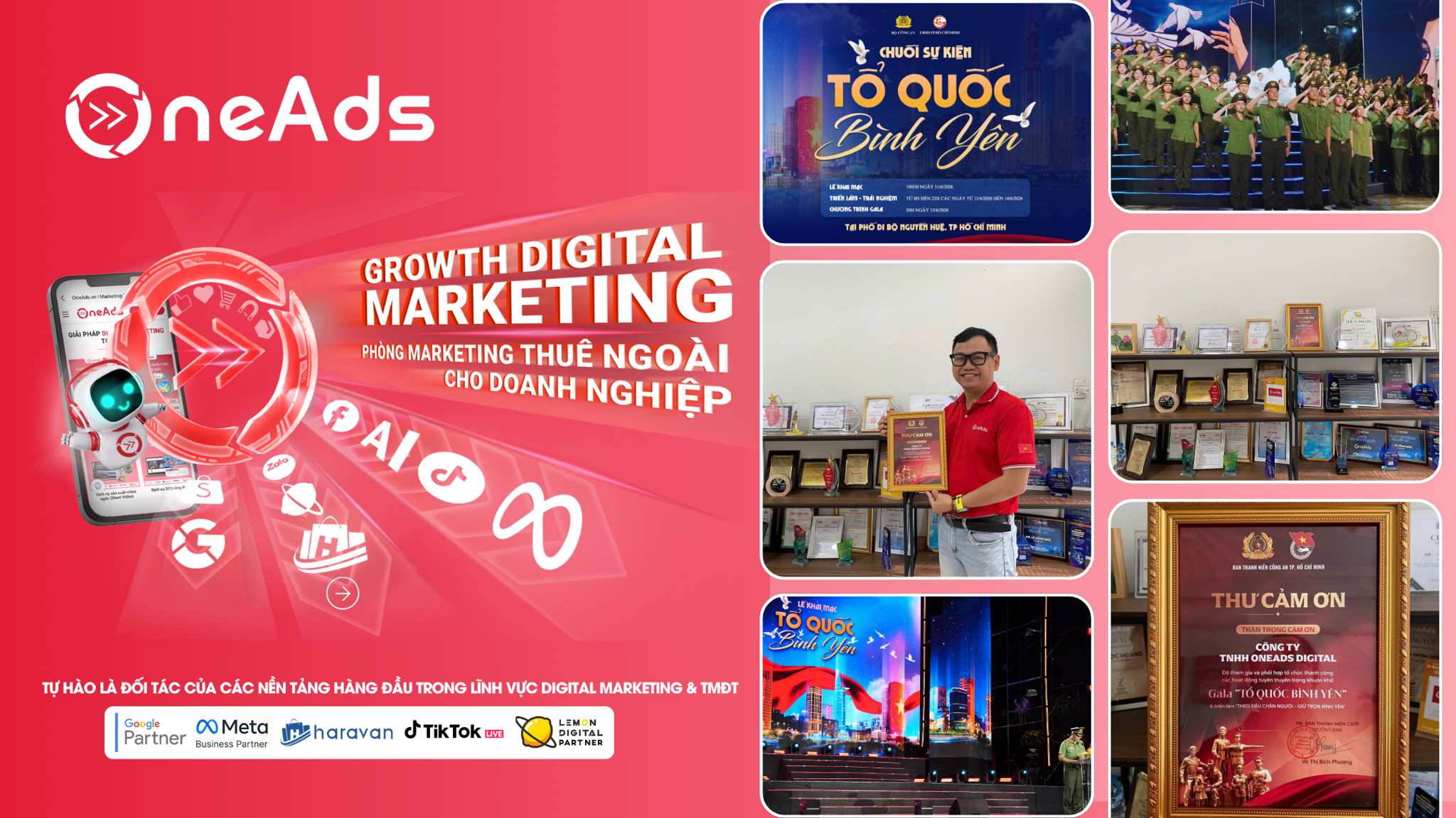 ONEADS DIGITAL VINH HẠNH ĐỒNG HÀNH CÙNG CHƯƠNG TRÌNH GALA “TỔ QUỐC BÌNH YÊN”