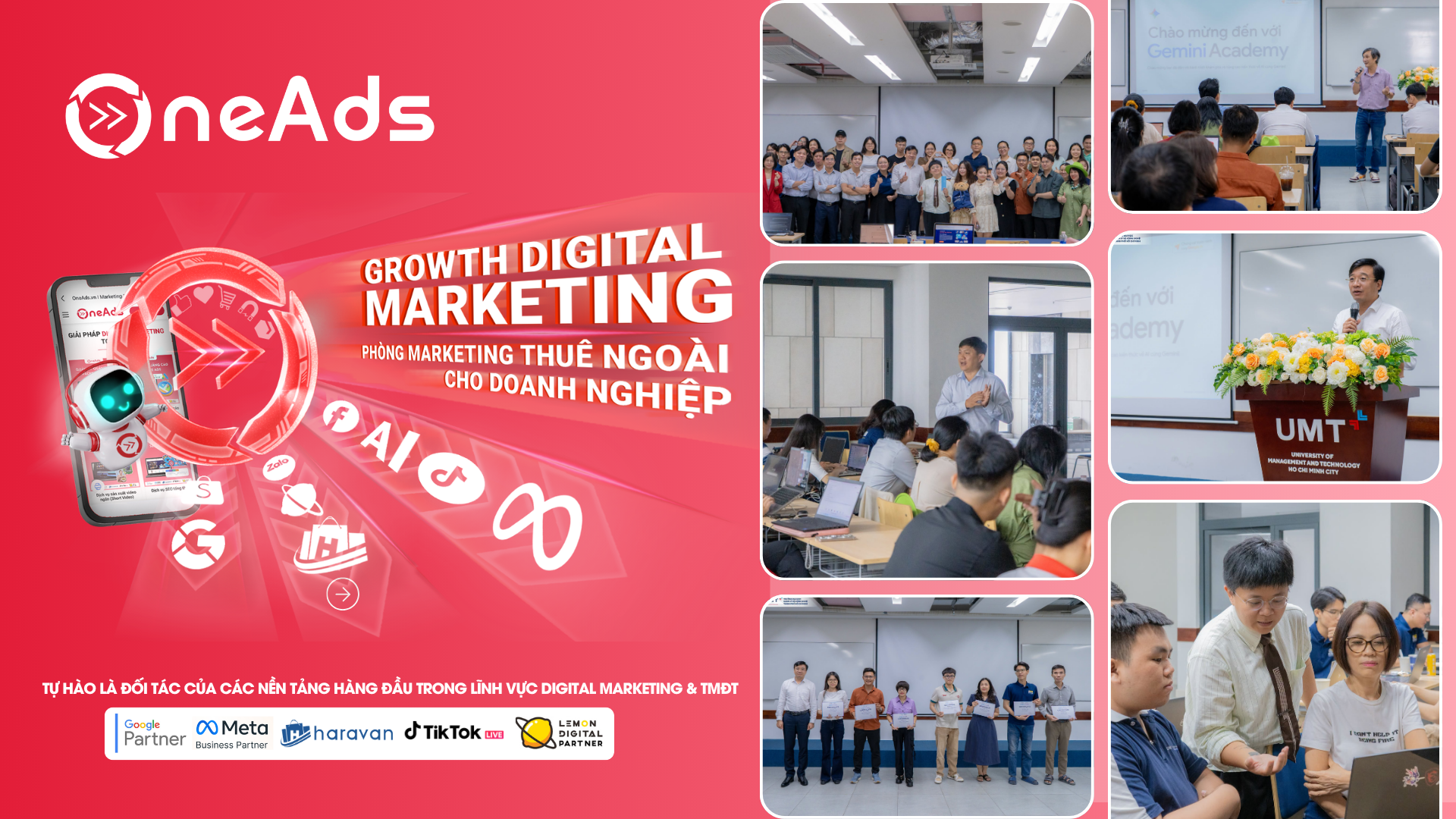 ONEADS DIGITAL THAM GIA GOOGLE x VIA: TOT AI 2026 – NÂNG CAO NĂNG LỰC ỨNG DỤNG AI TRONG DIGITAL MARKETING