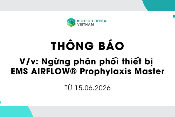 THÔNG BÁO: NGỪNG PHÂN PHỐI THIẾT BỊ EMS AIRFLOW PROPHYLAXIS MASTER