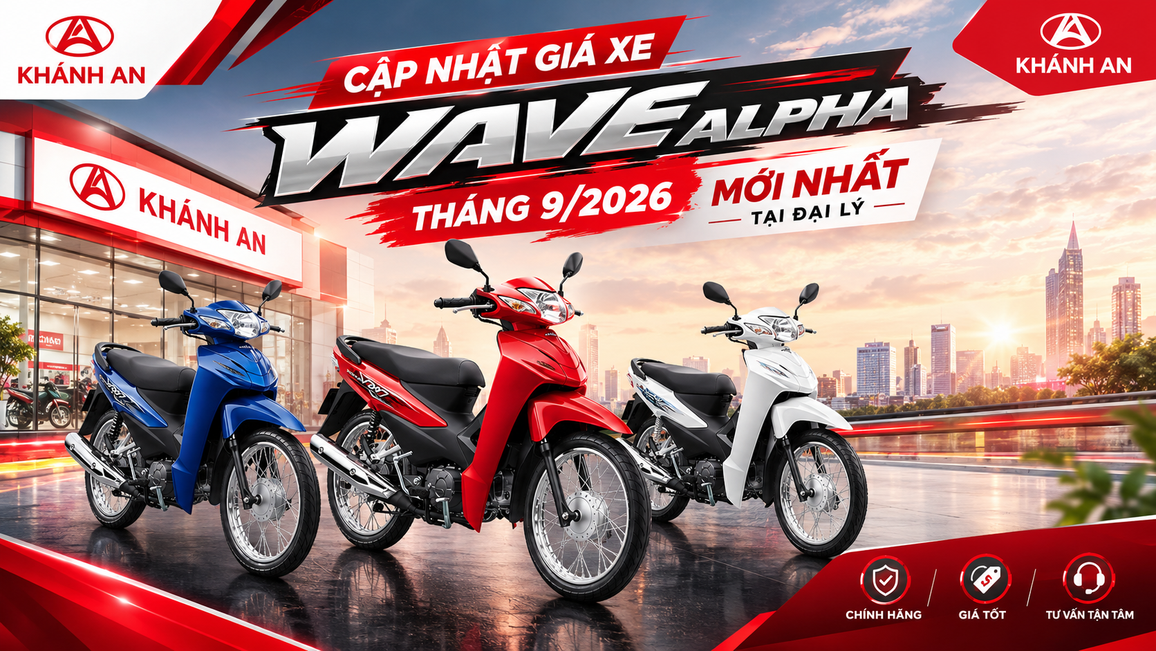 Cập Nhật Giá Xe Wave Alpha Tháng 9/2026 Mới Nhất Tại Đại Lý