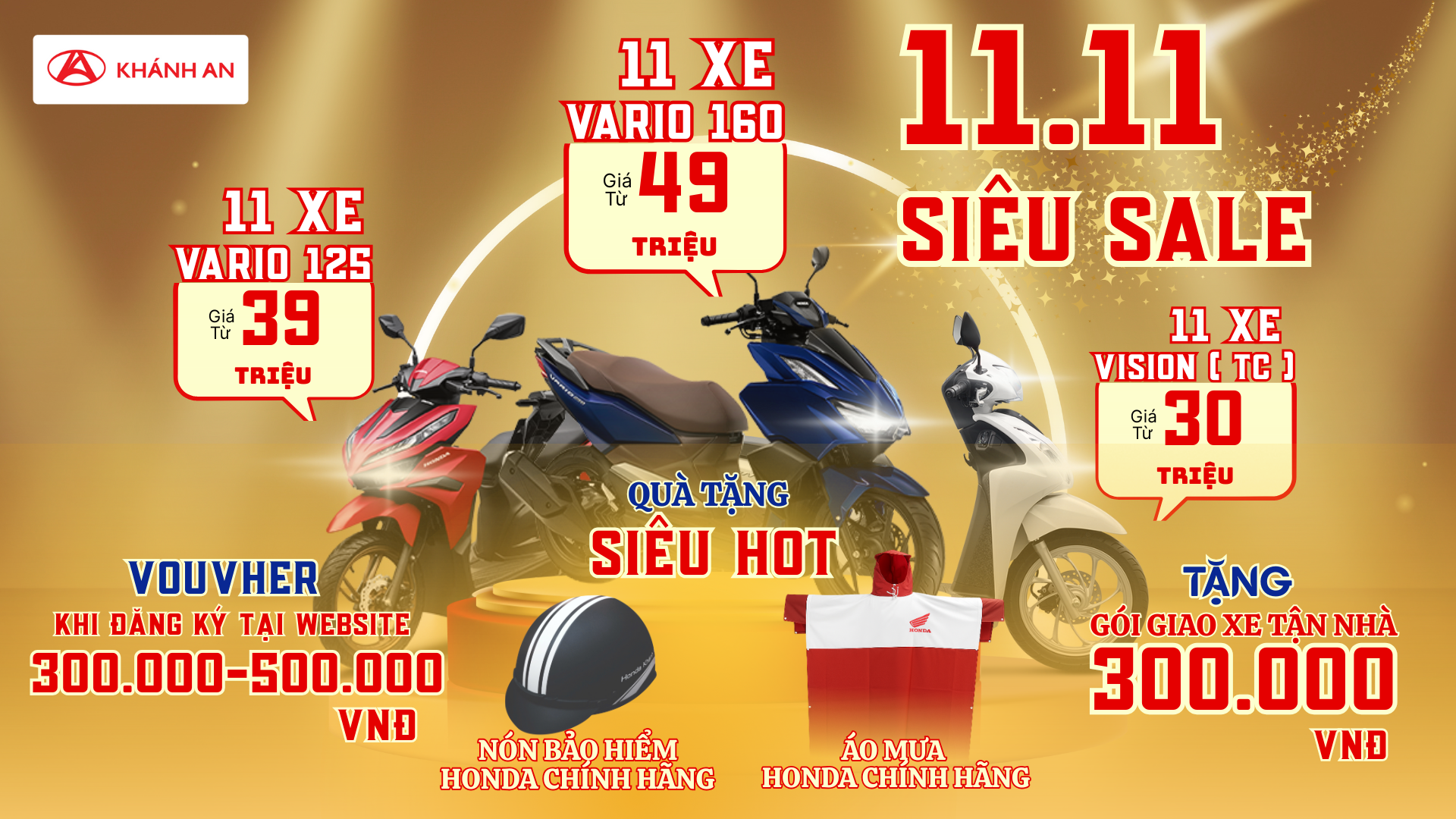 Siêu Sale 11.11 – Mua Xe Honda Giảm Sốc Chưa Từng Có