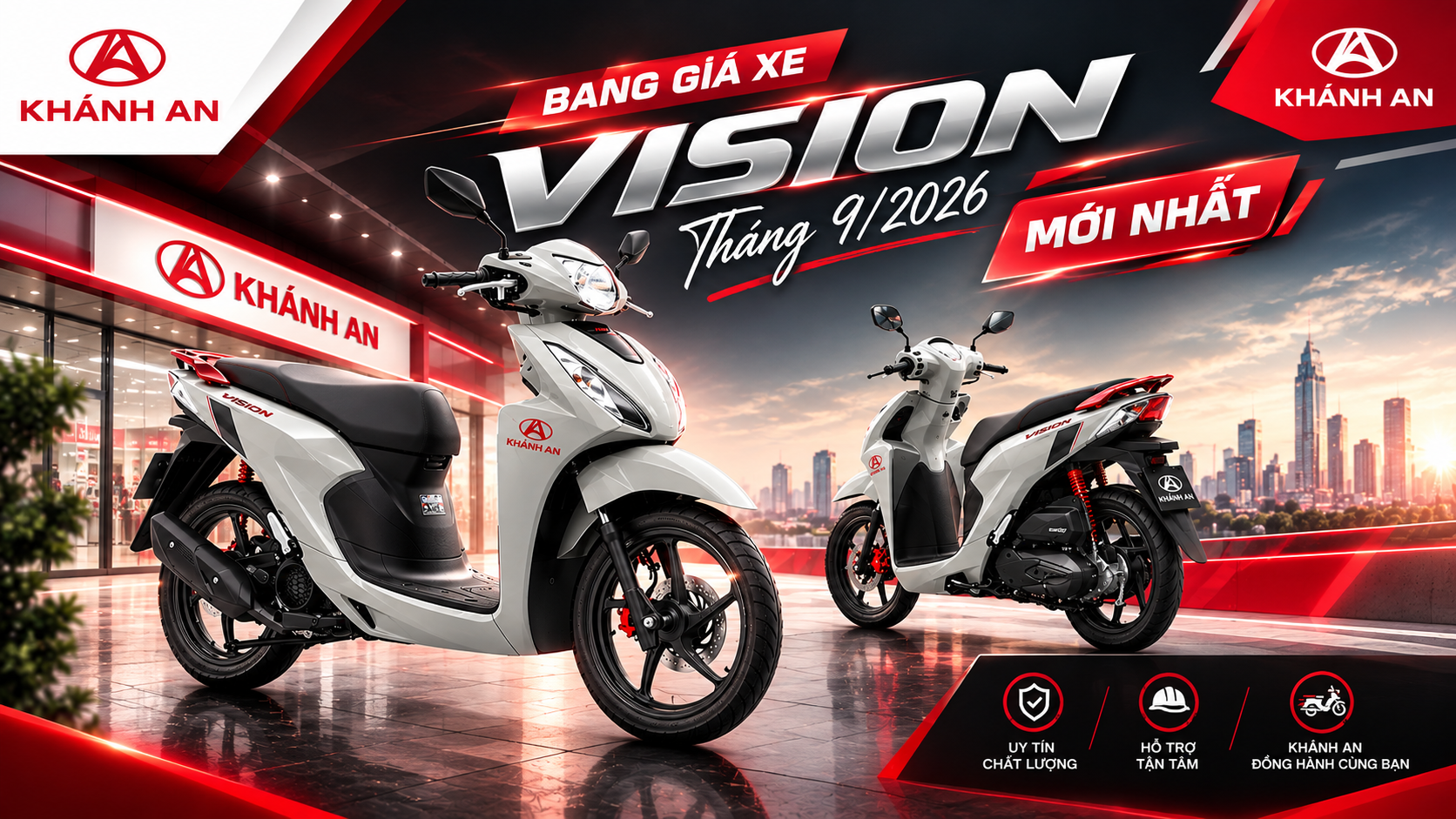Bảng Giá Xe Honda Vision Tháng 9/2026 Mới Nhất Và Chi Phí Lăn Bánh