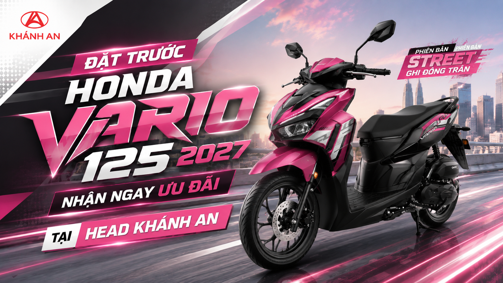 Đặt Trước Honda Vario 125 2027 - Nhận Ngay Ưu Đãi Tại HEAD Khánh An