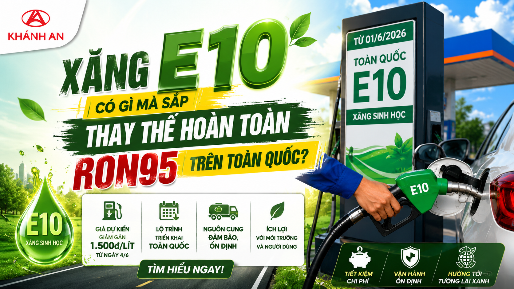 Xăng E10 Có Gì Mà Sắp Thay Thế Hoàn Toàn RON95 Trên Toàn Quốc?