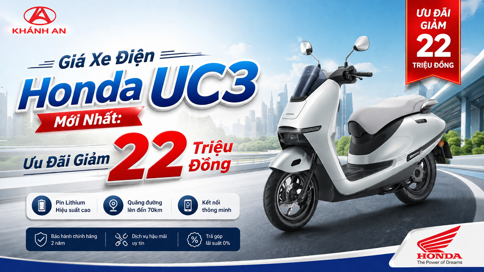 Giá Xe Điện Honda UC3 Mới Nhất: Ưu Đãi Giảm 22 Triệu Đồng