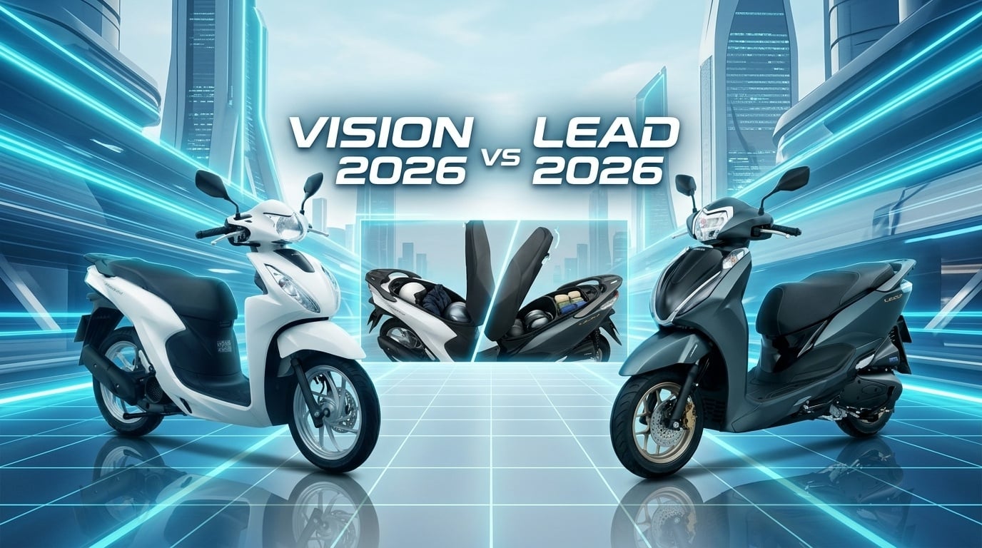 Honda Vision 2026 vs Lead 2026: So Sánh Từ A-Z, Chọn Xe Nào Tốt Hơn?