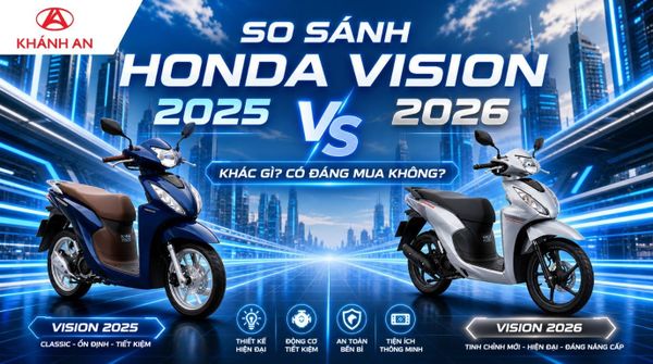 So Sánh Honda Vision 2026 và 2025: Khác Gì? Có Đáng Mua Không?