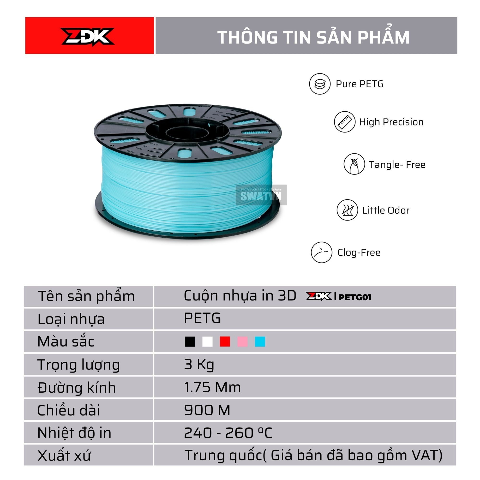CUNG CẤP NHỰA PETG IN 3D CHẤT LƯỢNG CAO – GIÁ TỐT, GIAO NHANH TOÀN QUỐC
