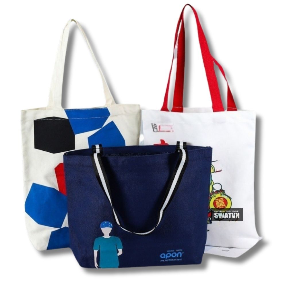 TÚI TOTE CANVAS IN LOGO – QUÀ TẶNG DOANH NGHIỆP BỀN ĐẸP, THÂN THIỆN MÔI TRƯỜNG
