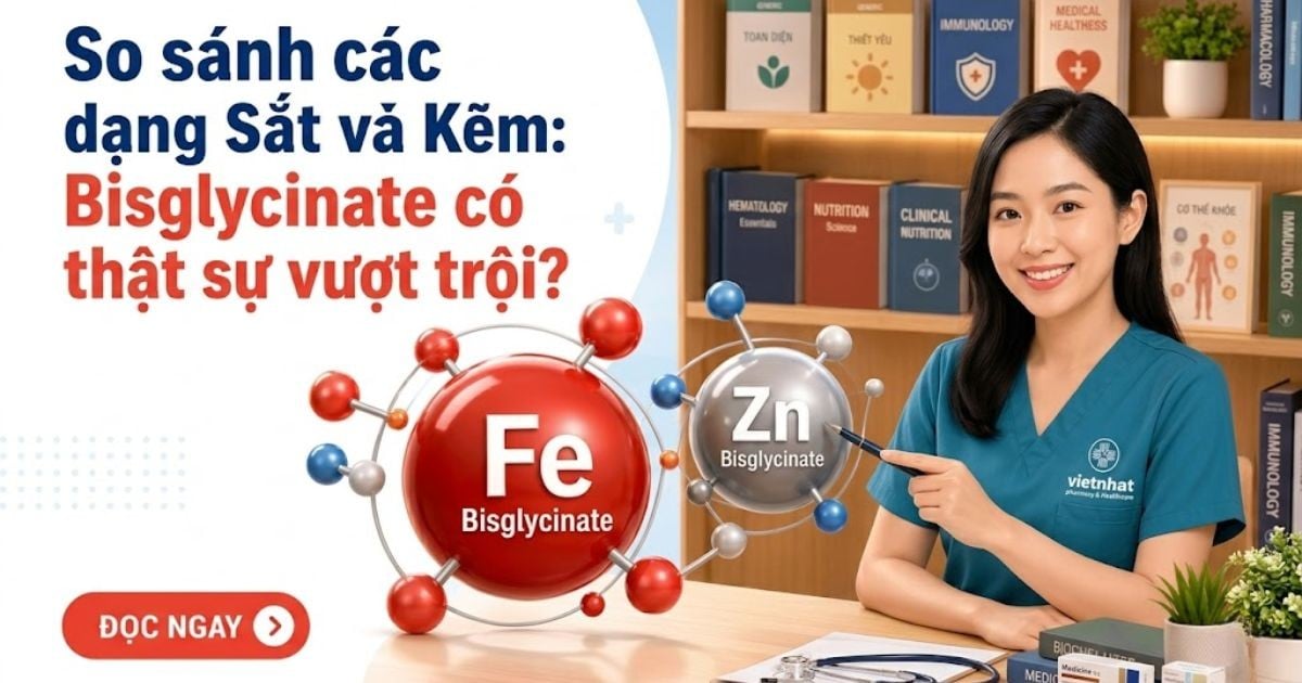 So sánh các dạng Sắt và Kẽm: Bisglycinate có thật sự vượt trội?