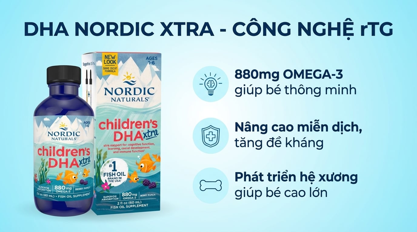 DHA Nordic Xtra: Liều Lượng 535mg Có Thực Sự Phù Hợp Cho Trẻ 1-6 Tuổi?