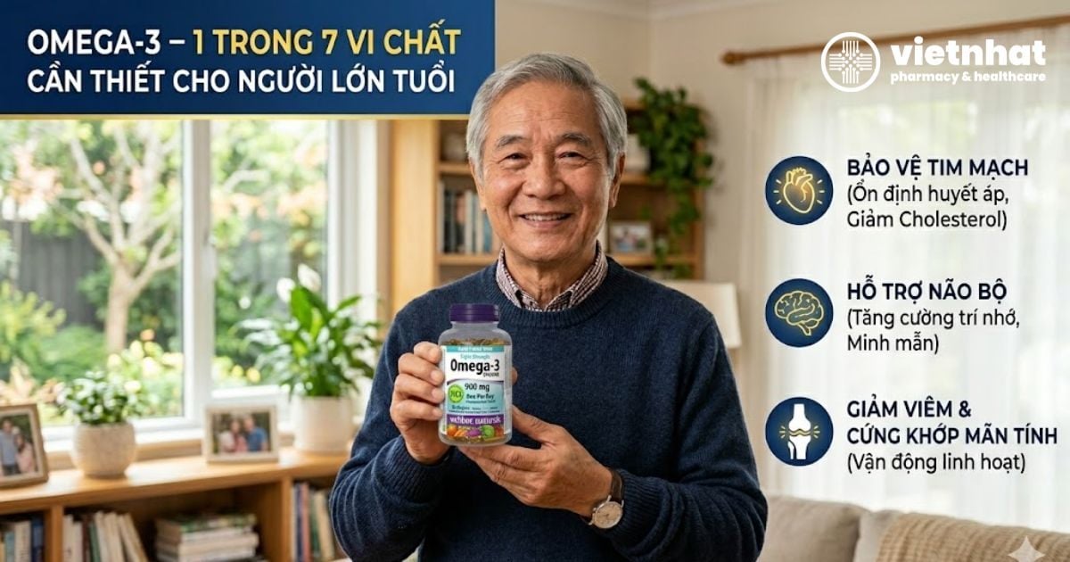 Omega 3 - 1 trong 7 vi chất cần thiết cho người lớn tuổi