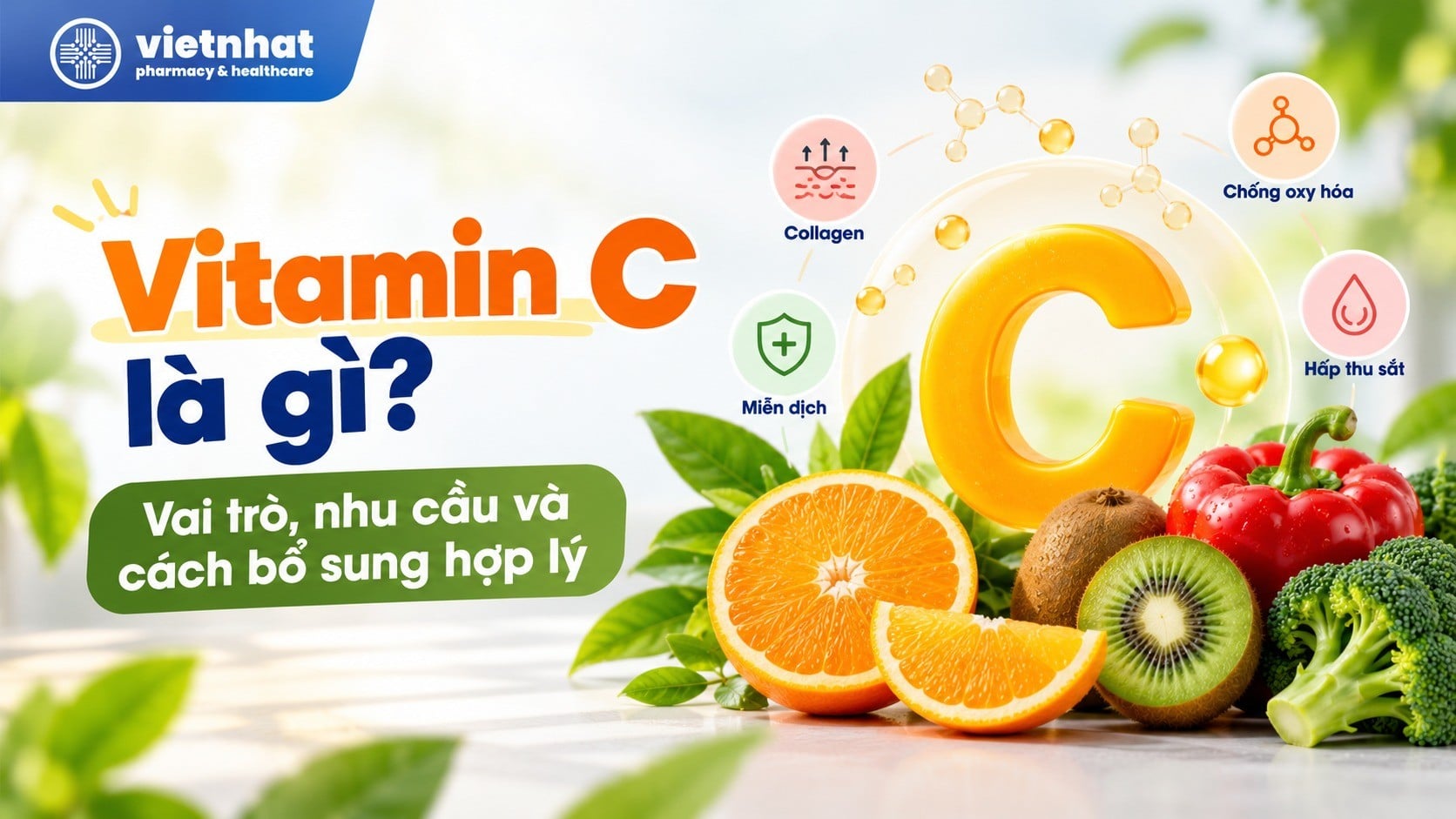 Vitamin C là gì? Vai trò, nhu cầu và cách bổ sung hợp lý