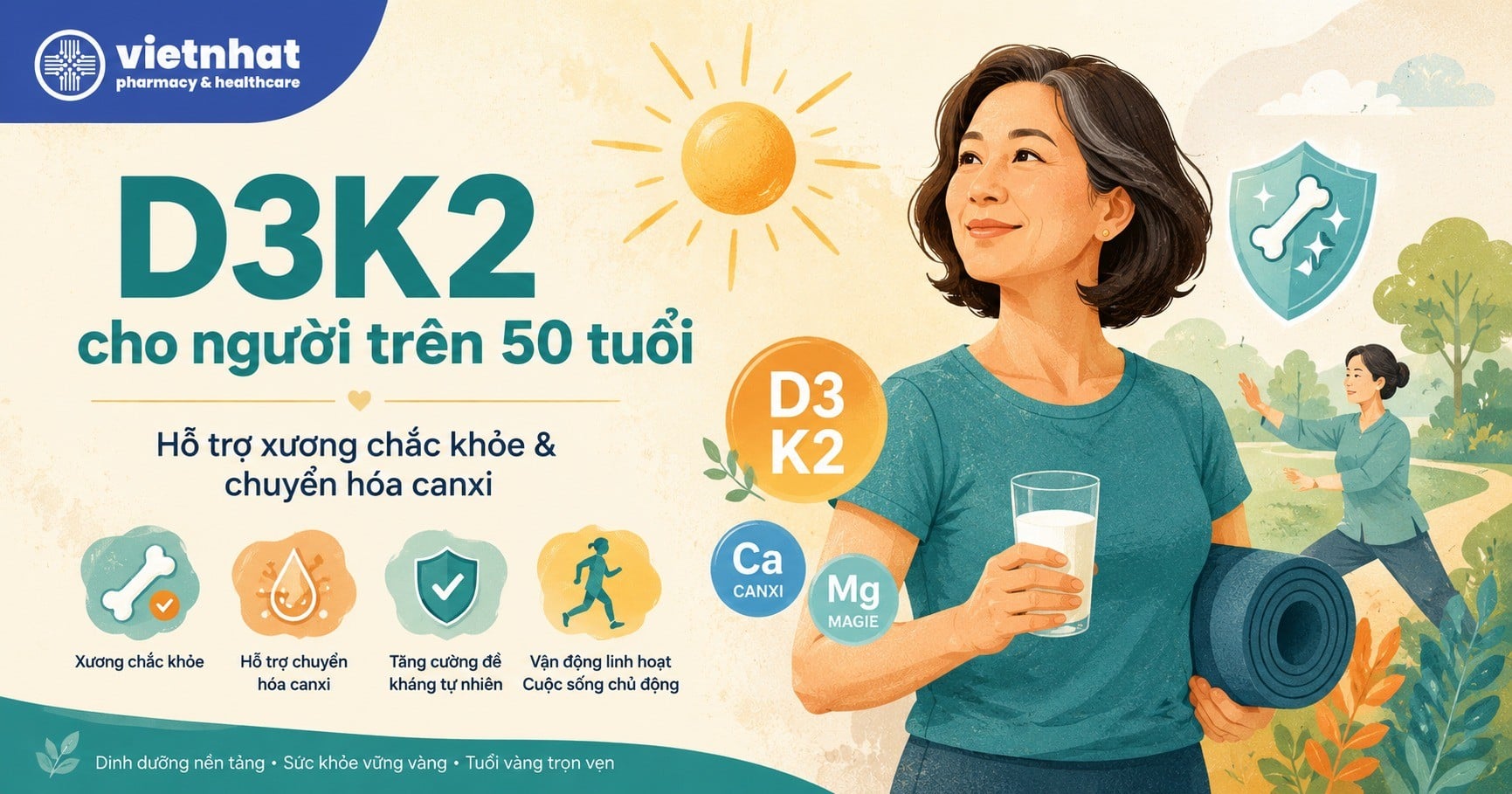 D3K2 Cho Người Trên 50 Tuổi & Tiền Mãn Kinh
