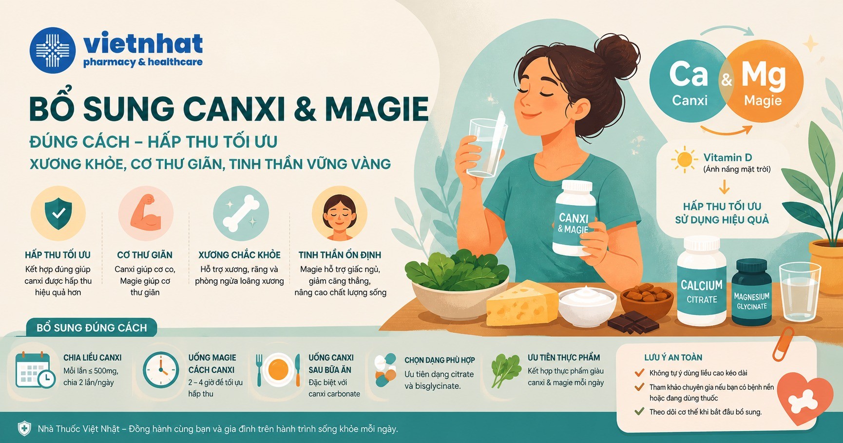 Hướng Dẫn Bổ Sung Canxi Và Magie Đúng Cách