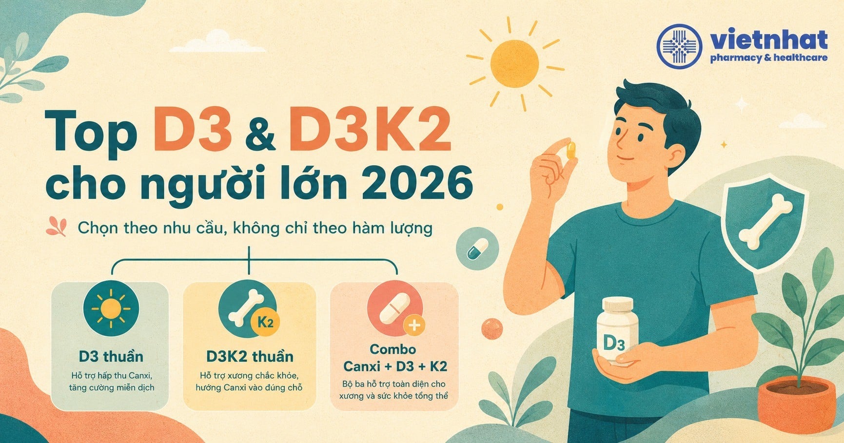 Top D3 Và D3K2 Cho Người Lớn 2026