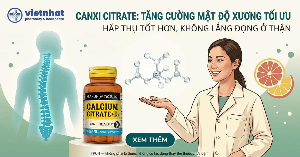 Canxi Citrate Là Gì? Hữu Cơ Hay Vô Cơ, Công Dụng & Top 3 Sản Phẩm 2026