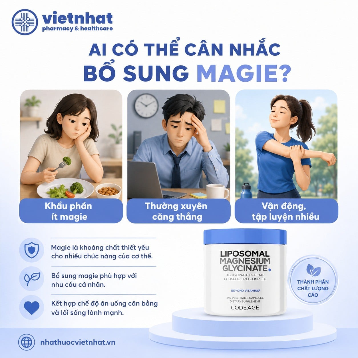 nhathuocvietnhat.vn-Đối tượng cân nhắc bổ sung Magie Codeage