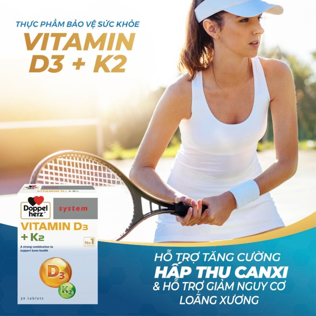 nhathuocvietnhat.vn - Vitamin D3K2 Doppelherz, Giúp Xương Chắc Khoẻ Cho Người Trưởng Thành