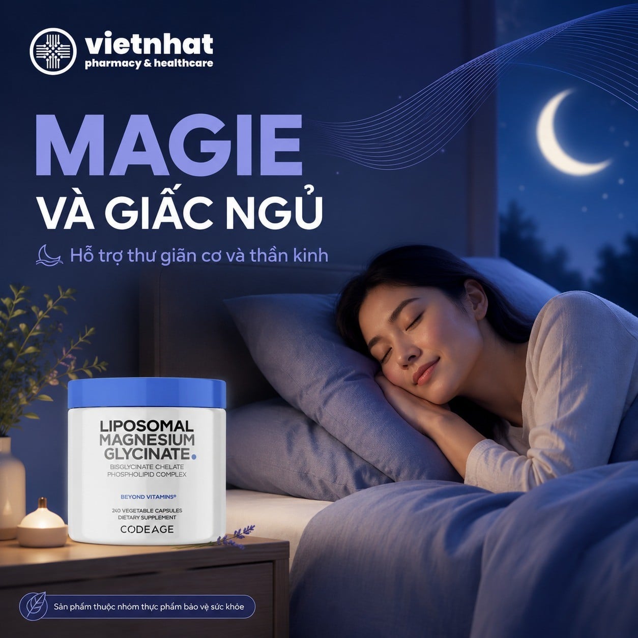 nhathuocvietnhat.vn-Magie Codeage giúp thư giãn cơ và thần kinh, hỗ trợ cải thiện giấc ngủ