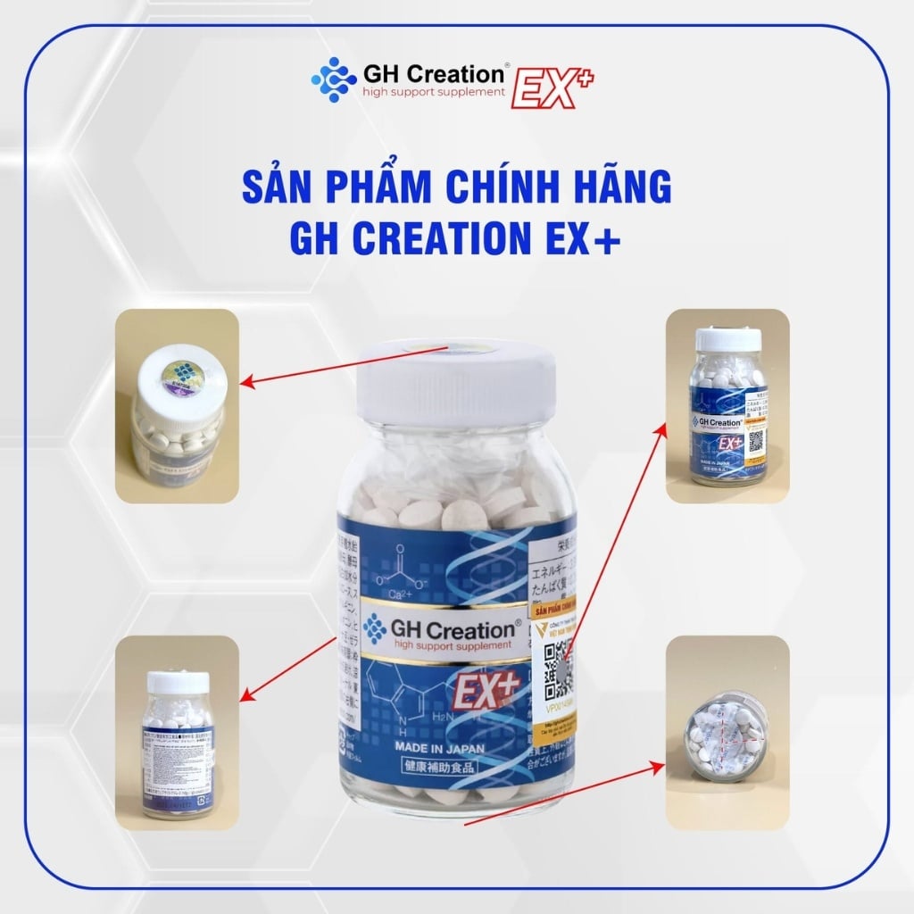 nhathuocvietnhat.vn-Cách nhận diện Viên uống tăng chiều cao GH CREATION EX+ chính hãng
