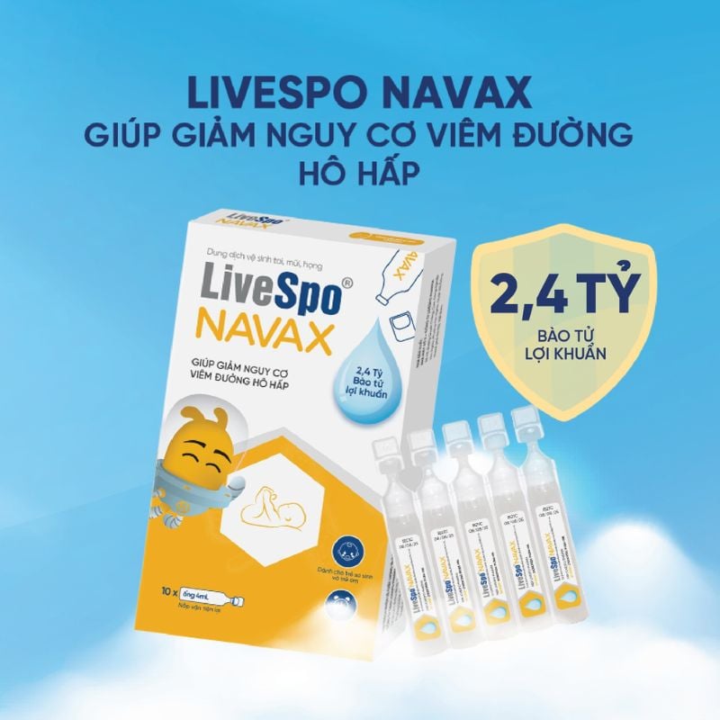 nhathuocvietnhat.vn - Livespo Navax, Giúp giảm nguy cơ viêm đường hô hấp cho trẻ sơ sinh và trẻ nhỏ