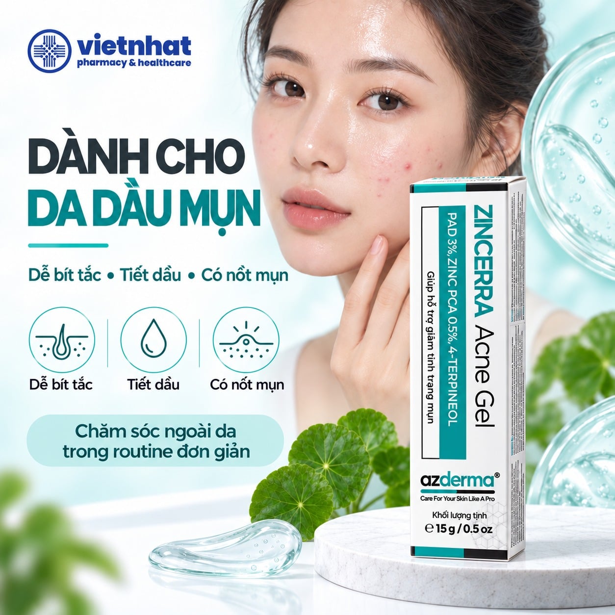 nhathuocvietnhat.vn–Zincerra Acne Gel dành cho da dầu dễ bít tắc và nổi mụn