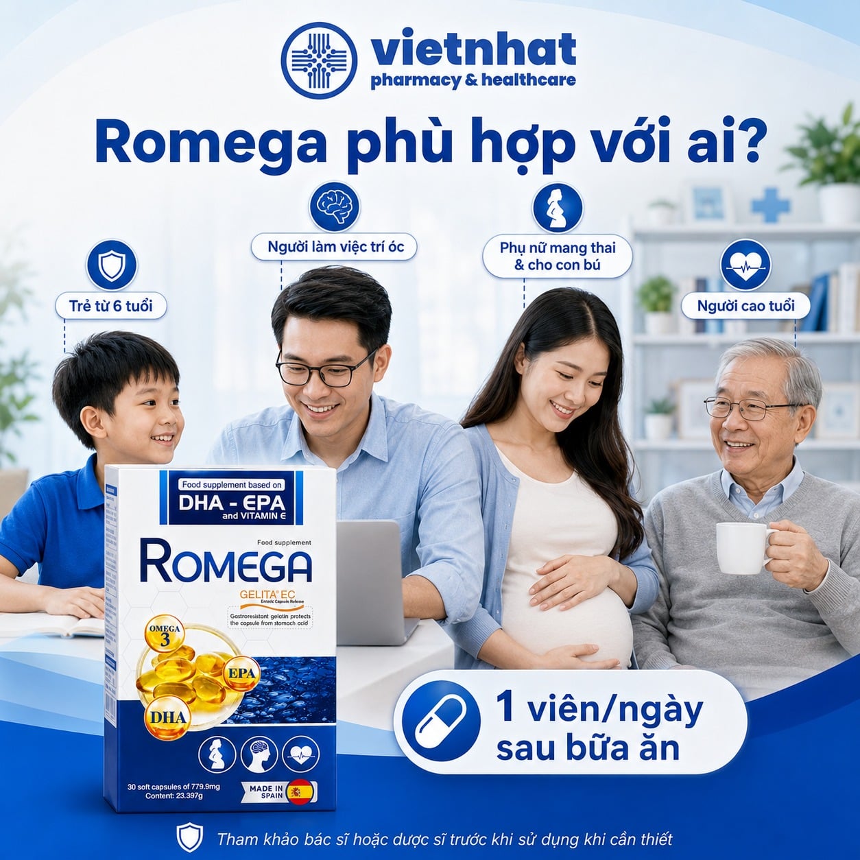 nhathuocvietnhat.vn-Đối tượng phù hợp sử dụng Romega