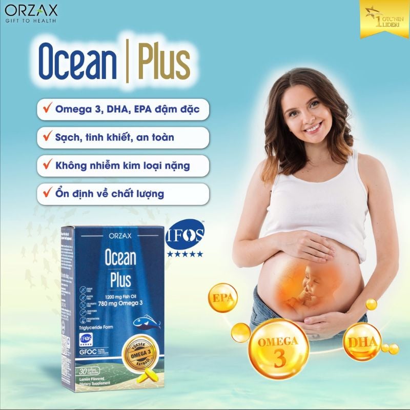 nhathuocvietnhat.vn - Ocean Plus Orzax bổ sung Omega 3 tinh khiết giúp bà bầu và thai nhi phát triển khỏe mạnh