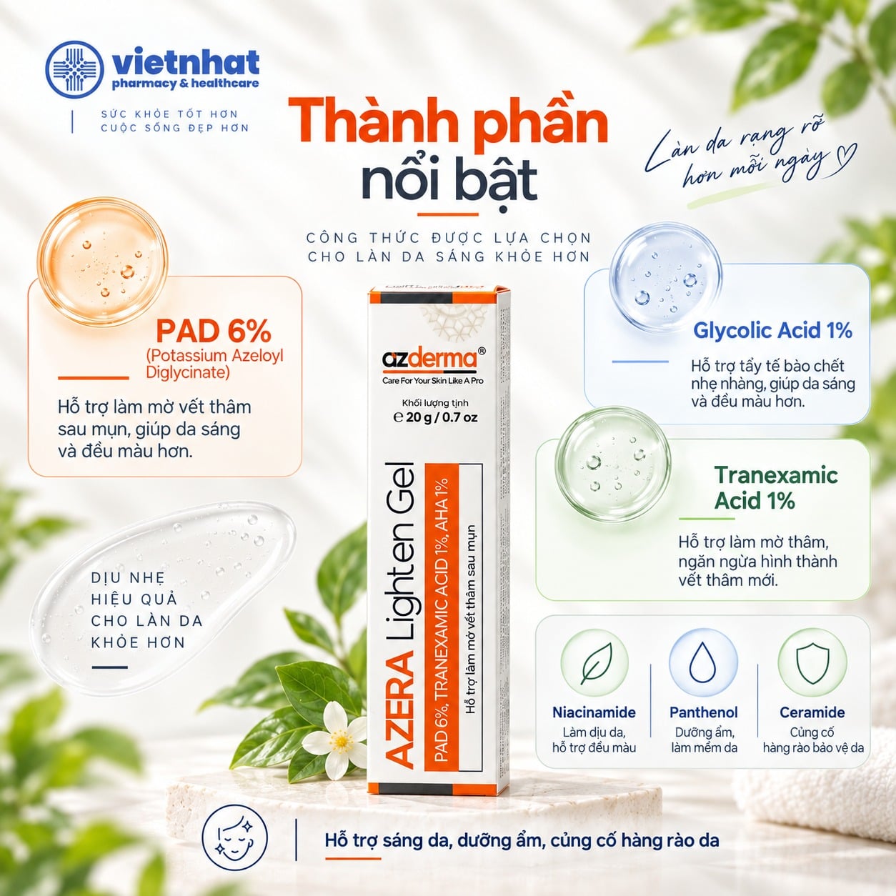 nhathuocvietnhat.vn-Thành phần Azera Lighten Gel