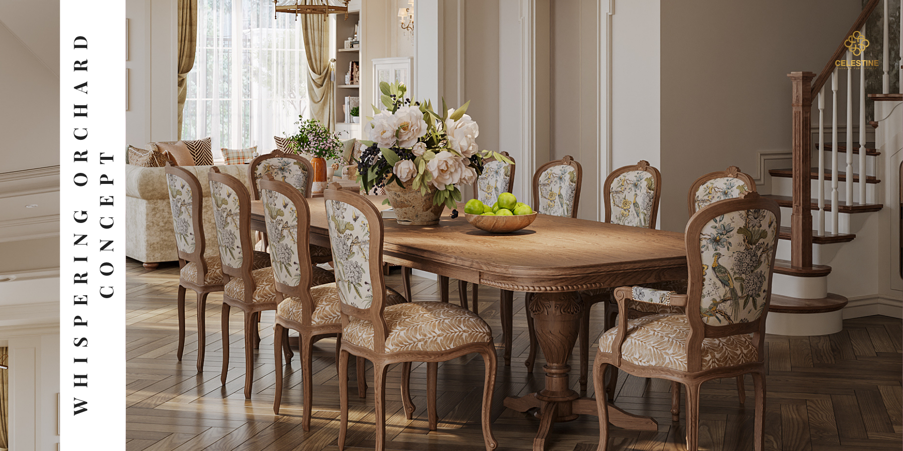 WHISPERING ORCHARD Concept - Concept phòng ăn Âu Mỹ đến từ Celestine