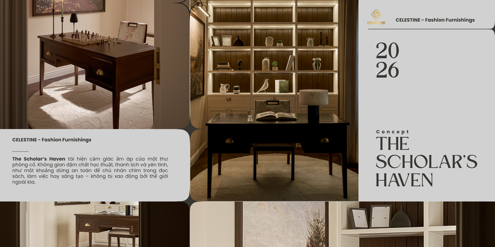 THE SCHOLAR’S HAVEN Concept bởi CELESTINE – Fashion Furnishings
