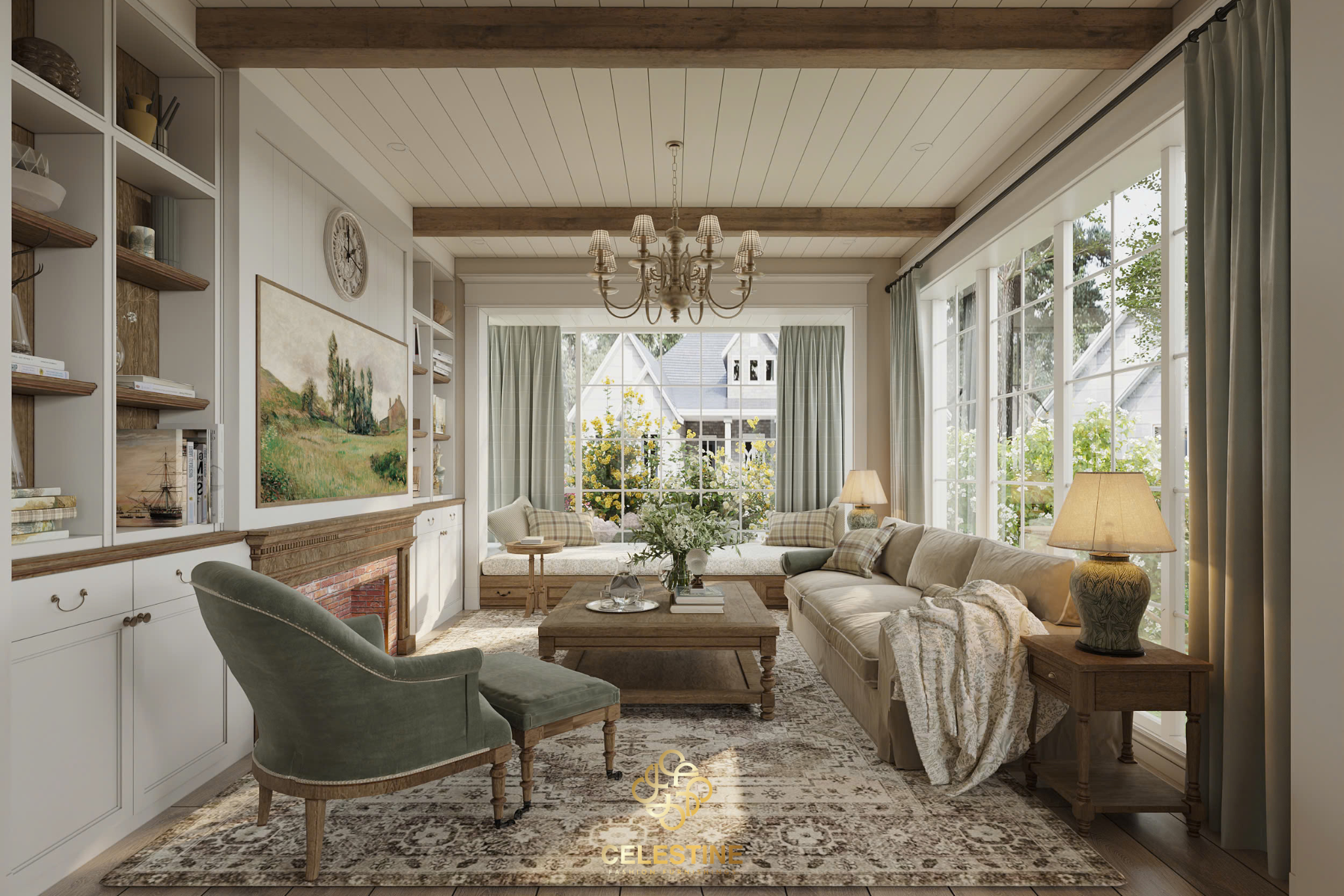 Bàn bên sofa Luxury tạo điểm nhấn cho nội thất cao cấp