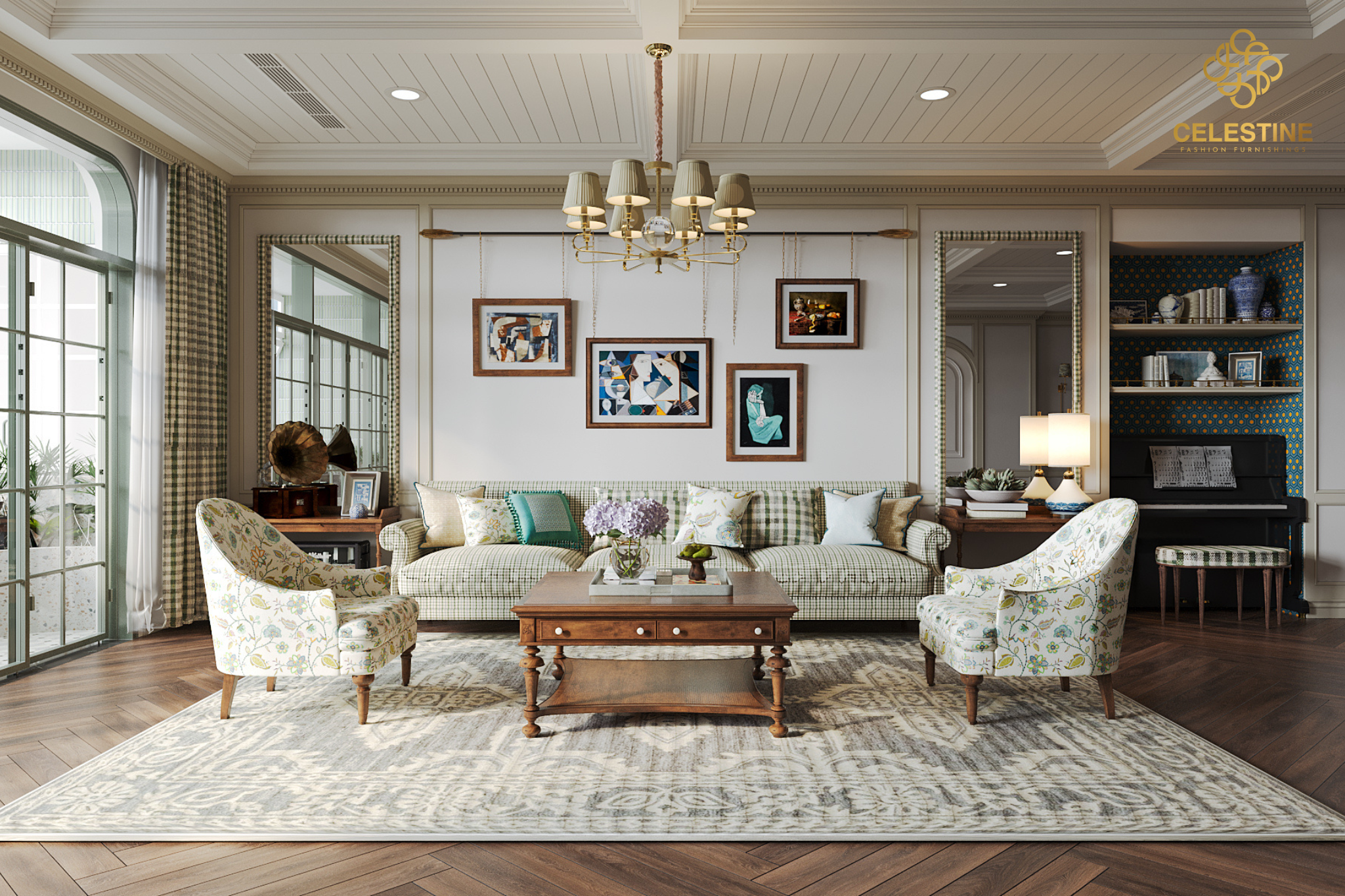 Một chiếc bàn bên sofa phù hợp giúp hoàn thiện nội thất cao cấp một cách tinh tế