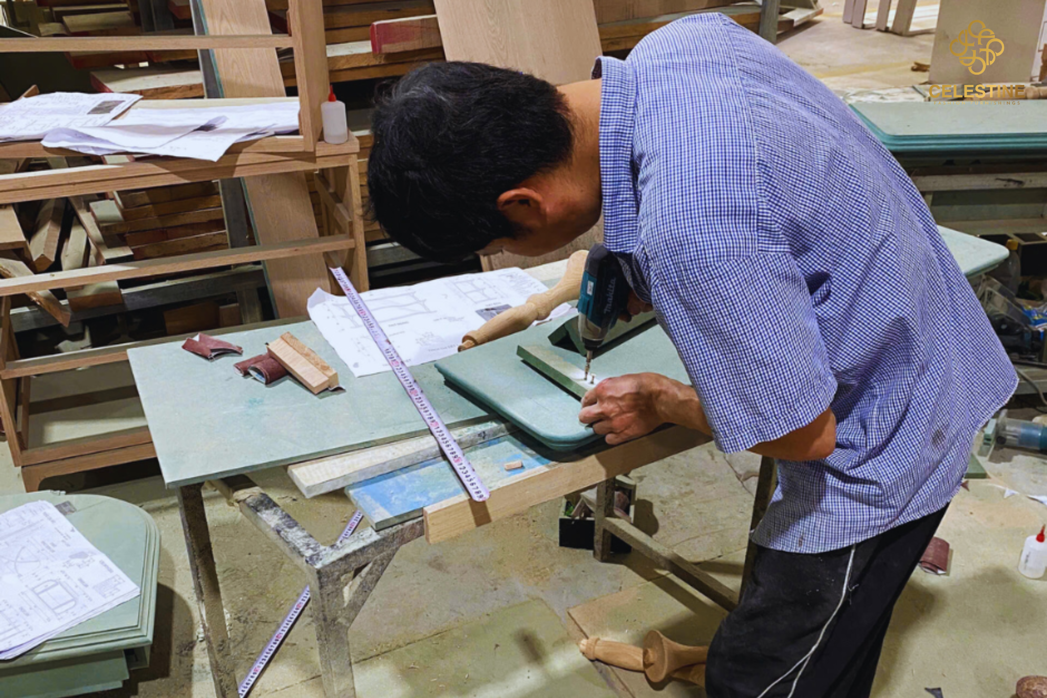 Nhà máy riêng giúp nội thất có sự đồng bộ.