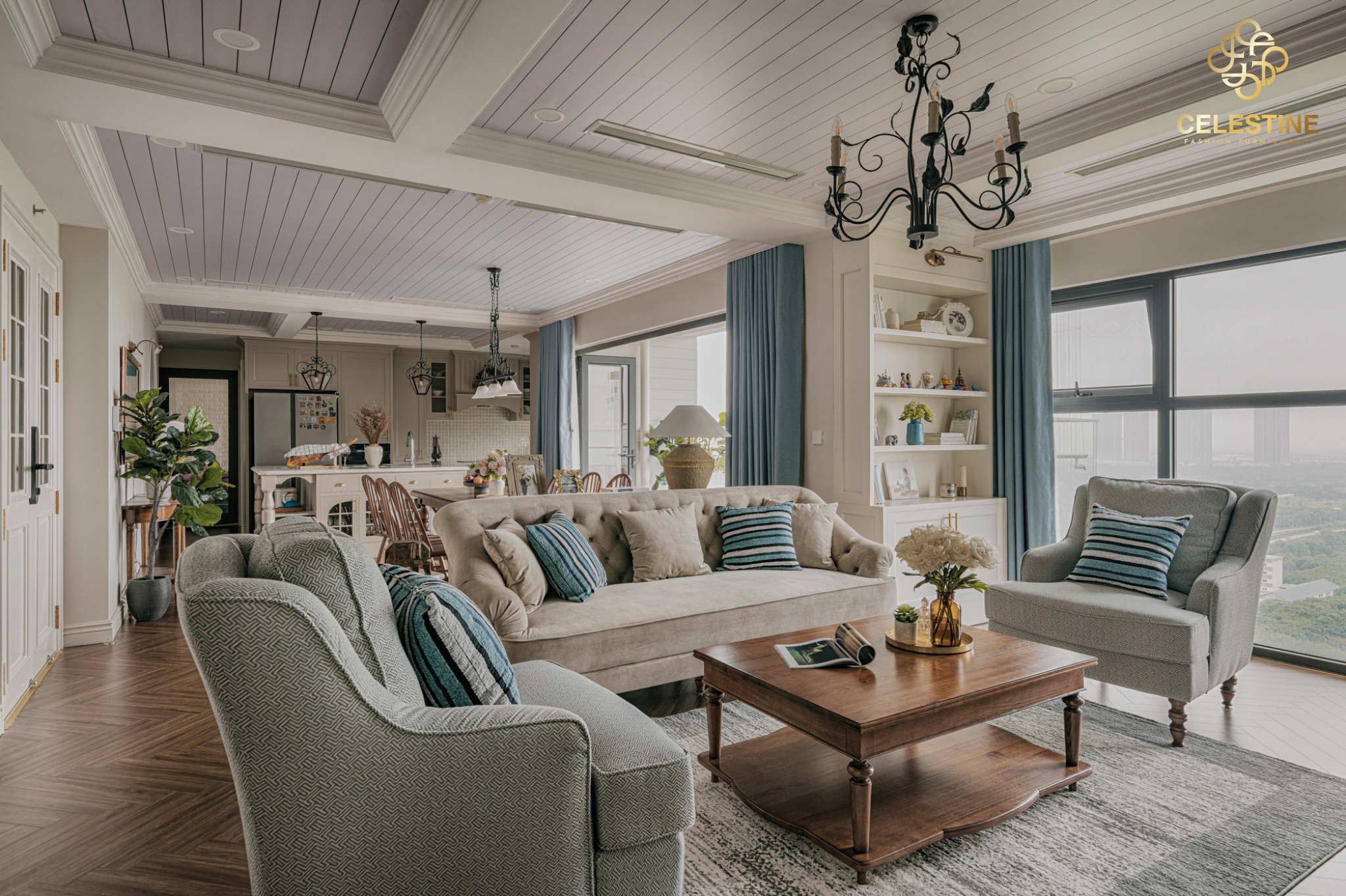 Sofa luxury tông màu trung tính hiện đại