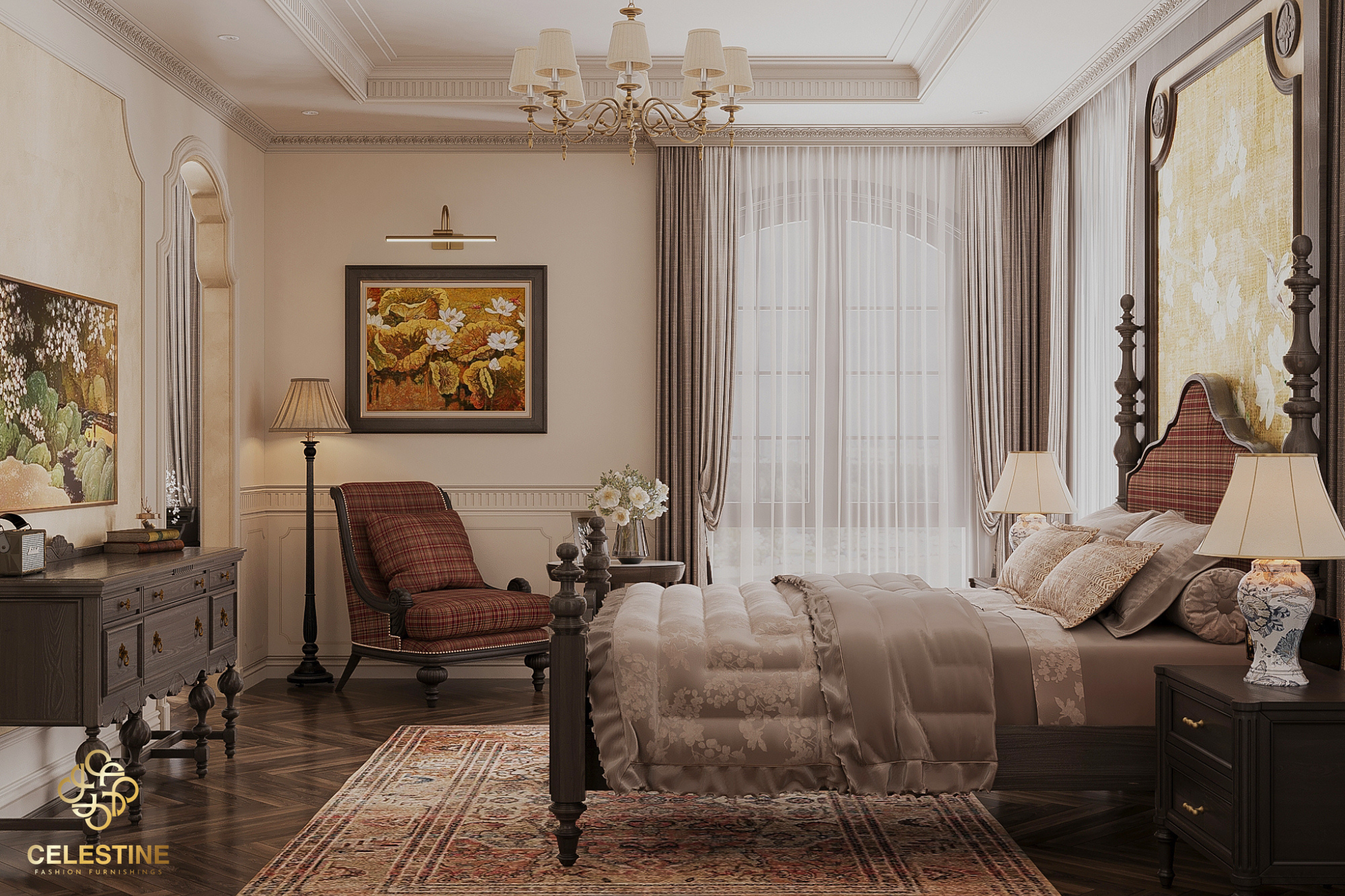 Armchair Contemporary tạo nên góc thư giãn hiện đại và tinh tế.