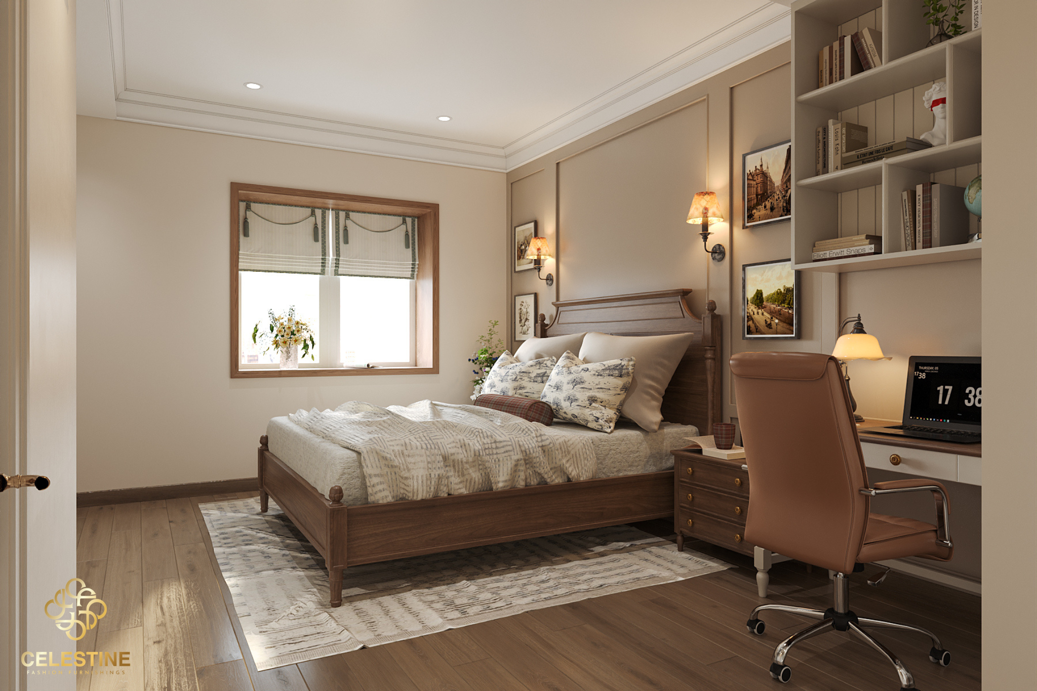 Giường Modern Classic mang vẻ trang nhã cho phòng ngủ.