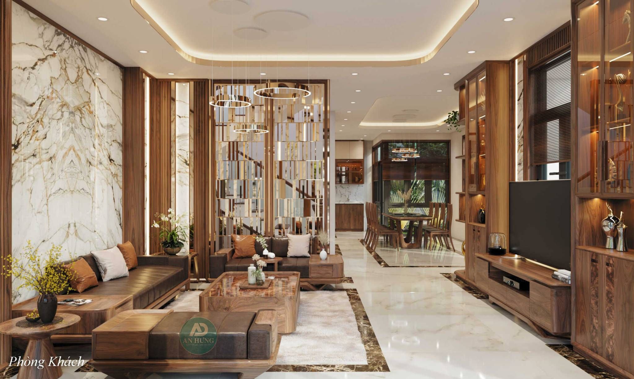 Sofa gỗ cao cấp tại showroom An Hưng