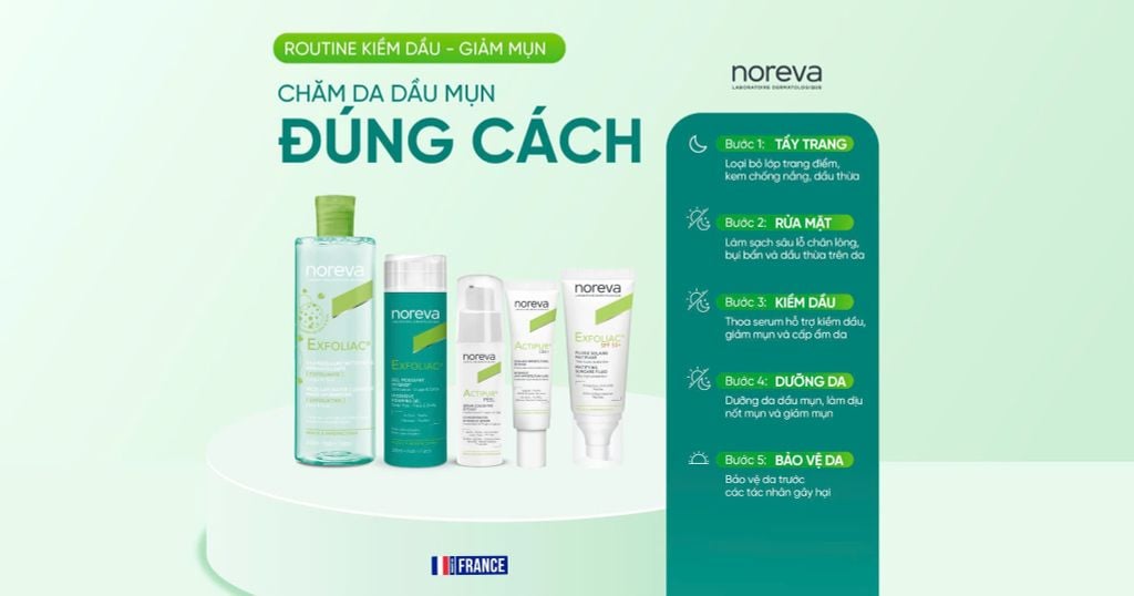 BỘ ROUTINE CHĂM DA DẦU MỤN ĐÚNG CÁCH