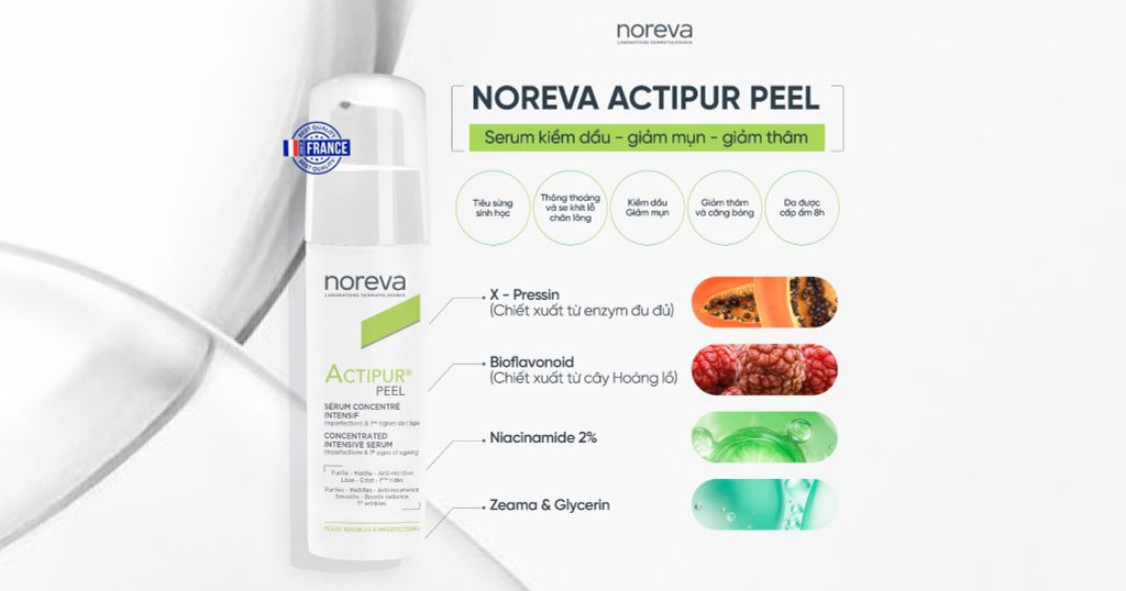 SERUM NOREVA ACTIPUR PEEL - DÒNG SERUM KIỀM DẦU & GIẢM MỤN ĐẾN TỪ PHÁP