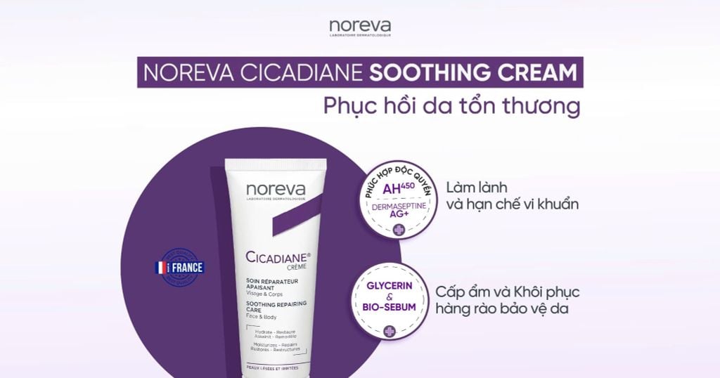 NOREVA CICADIANE - GIẢI PHÁP PHỤC HỒI DA TỔN THƯƠNG