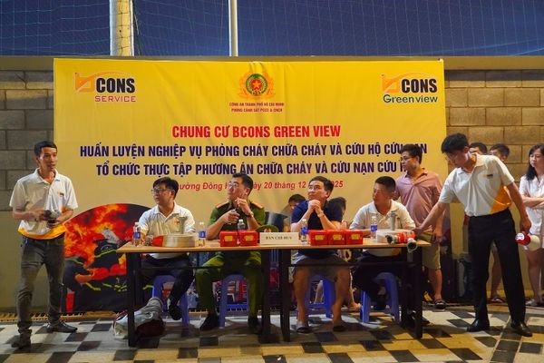 DIỄN TẬP PHÒNG CHÁY CHỮA CHÁY TẠI BCONS GREEN VIEW – CHUNG TAY XÂY DỰNG MÔI TRƯỜNG SỐNG AN TOÀN CHO CƯ DÂN
