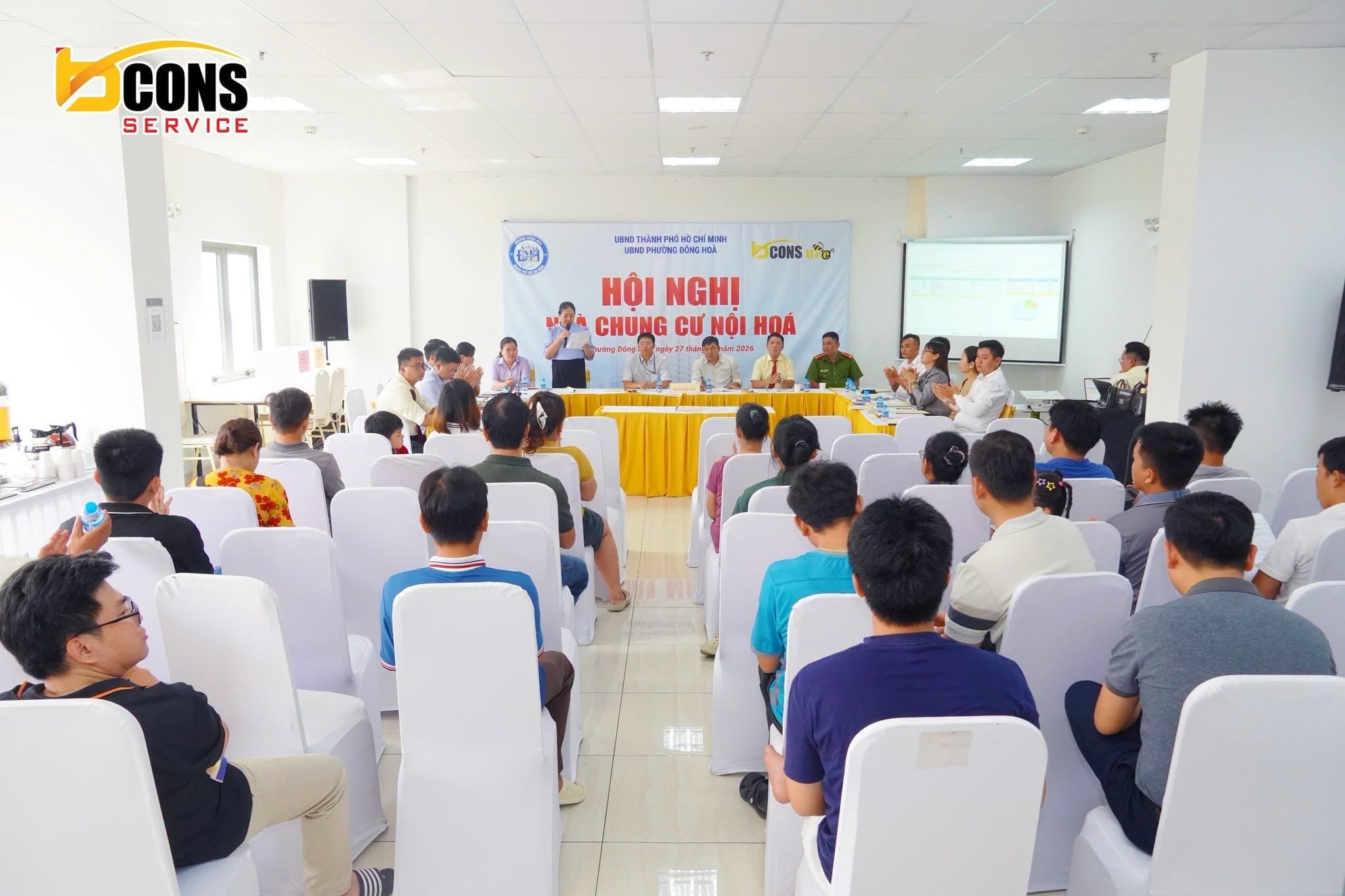 Không gian tổ chức hội nghị Bcons Bee Toàn cảnh Hội nghị nhà chung cư Nội Hóa Bcons Bee