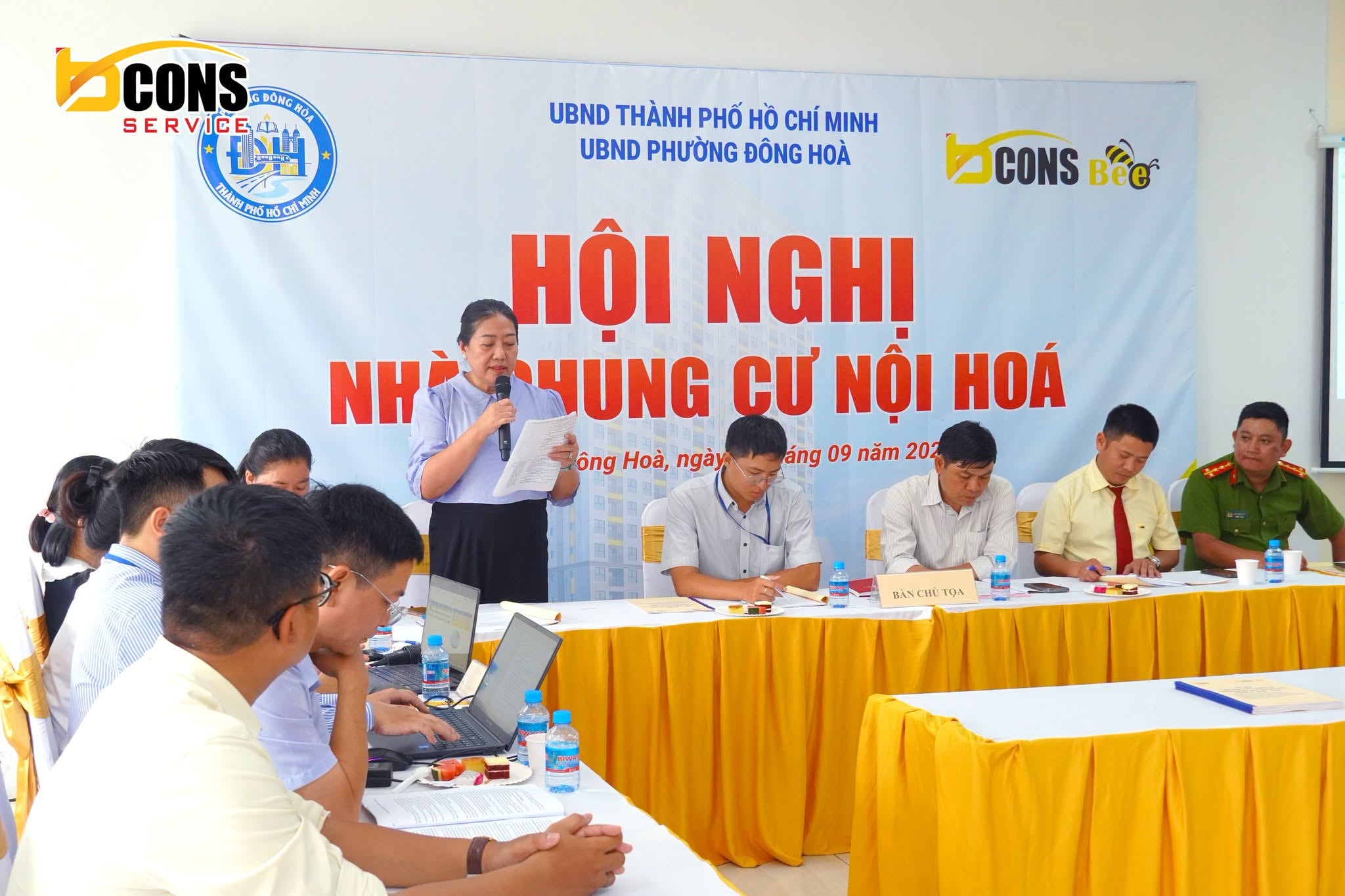 Lãnh đạo UBND Phường Đông Hòa phát biểu chỉ đạo Đại diện UBND Phường Đông Hòa phát biểu tại hội nghị