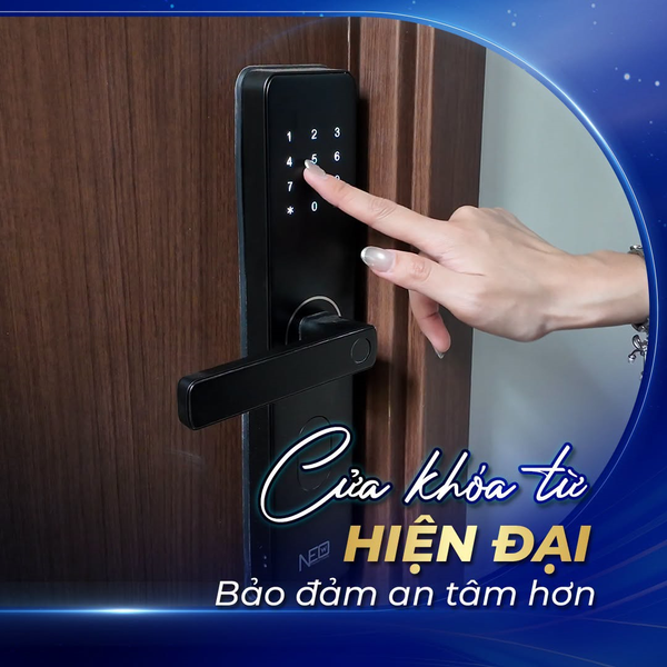 Cửa khóa từ thông minh Khóa từ thông minh an toàn tại Bcons Avenue